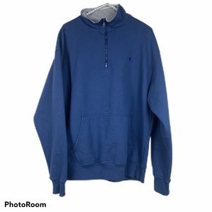 Champion Authentic 1/4 pullover‎ blue mens jacket L